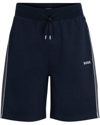 BOSS - Shorts Met Logostiksel Van Een Katoenmix - Lyst