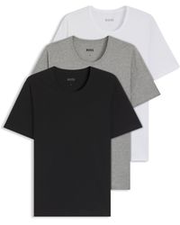 BOSS - Three-Pack Cotton T-Shirts - Lyst
