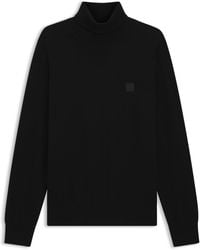 BOSS - Coltrui Van Katoen En Kasjmier Met Logopatch - Lyst