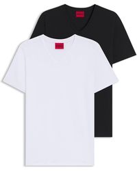 HUGO - Two-Pack Of V-Neck T-Shirts - Lyst