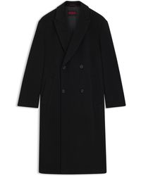 HUGO - Double-Breasted Coat - Lyst