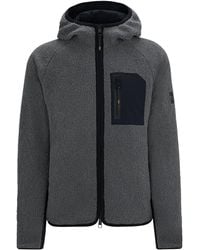 BOSS - Equestrian Hooded Hybrid Jacket With Cosy Teddy - Lyst
