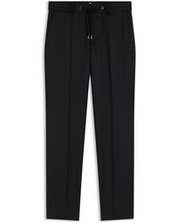 BOSS - One Slim-Fit Broek Van Scheerwollen Serge - Lyst