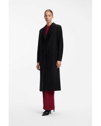 HUGO - Relaxed-Fit Formal Coat With Monogram Rivet - Lyst