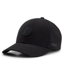 BOSS - Cotton-Canvas Cap With Double B Monogram Badge - Lyst