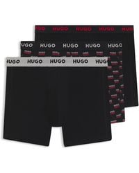 HUGO - Three-Pack Boxer Briefs - Lyst