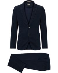 BOSS - Slim-Fit Anzug aus Stretch-Gewebe mit Baumwolle - Lyst