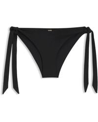 BOSS - Side-Tie Bikini Bottoms With Logo Trim - Lyst