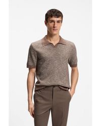 BOSS - Johnny-Collar Polo Sweater - Lyst