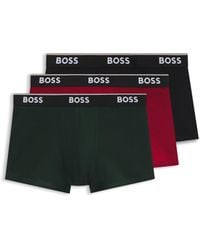 BOSS - Three-Pack Stretch-Cotton Trunks - Lyst