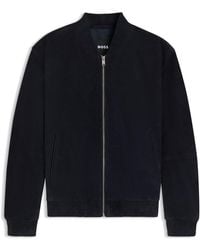 BOSS - Regular-Fit Jas Van Suède - Lyst