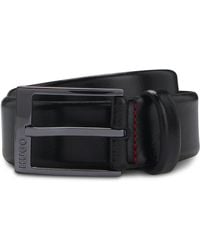 HUGO - Riem Van Italiaans Leer Met Logogravure Op De Gesp - Lyst