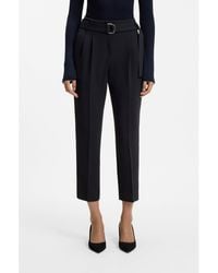 BOSS - Regular-Fit Cropped Trousers - Lyst