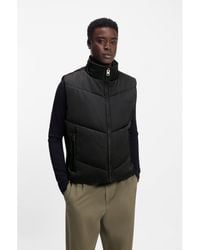 HUGO - Water-Repellent Gilet With Tonal Logo - Lyst