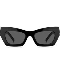 BOSS - Sonnenbrille aus schwarzem Acetat mit charakteristischen Metalldetails - Lyst