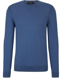 BOSS - Regular-Fit Pullover aus Wolle, Seide und Kaschmir - Lyst