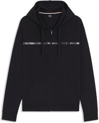 BOSS - Jack Van Katoenen Sweatstof Met Logo En Streep - Lyst