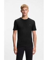 BOSS - Cotton-Jersey T-Shirt With Logo Patch - Lyst