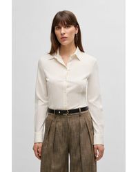 BOSS - Extra-Slim-Fit Blouse - Lyst