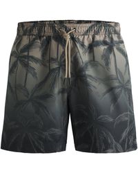 BOSS - Quick-dry Swim Shorts With Seasonal Print - Lyst
