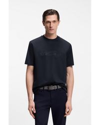 BOSS - X Aston Martin Mercerised-Cotton T-Shirt With Car Artwork - Lyst