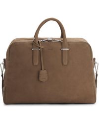 BOSS - Weekendtas Van Generfd Leer Met Reliëflogo - Lyst