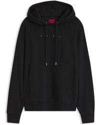 HUGO - Oversize-Fit Hoodie With Front And Back Logo Prints - Lyst