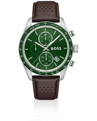 BOSS - Grand Prix Vitesse-Dial Watch With Perforated Strap - Lyst