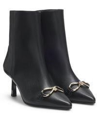HUGO - Bottines En Similicuir Avec Garniture En Métal Et Talon De 7 Cm - Lyst