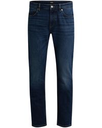 BOSS - Slim-fit Jeans Van Donkerblauw Comfortabel Stretchdenim - Lyst