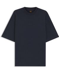 BOSS - Relaxed-Fit T-Shirt Aus Baumwolle Mit Logo-Stickerei - Lyst