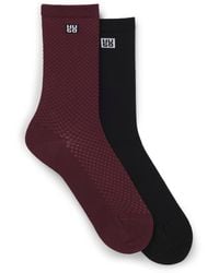 HUGO - Two-Pack Of Regular-Length Socks With Stacked Logos - Lyst