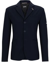 BOSS - Equestrian Show Jacket With Logo Patch And Signature Stripe - Lyst