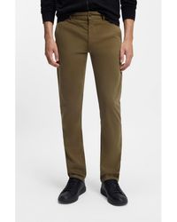 BOSS - Slim-Fit Trousers - Lyst