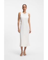 BOSS - A-Line Dress With Gathered Sides - Lyst