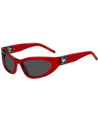 HUGO - Red-acetate Optical Frames With 3d Monogram Men's Eyewear - Lyst