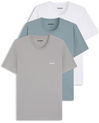 HUGO - Three-Pack Of Logo-Print Underwear T-Shirts - Lyst
