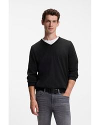 BOSS - V-Neck Sweater - Lyst