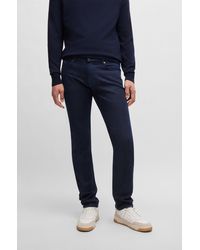 BOSS - Slim-fit Jeans In Blue Comfort-stretch Denim - Lyst