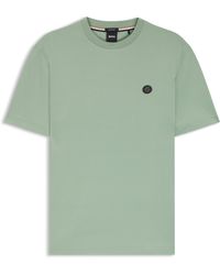 BOSS - T-Shirt Aus Merzerisierter Baumwolle Mit Double-B-Monogramm - Lyst