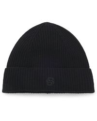 BOSS - Beanie Van Kasjmier En Wol Met Double B-Monogram - Lyst