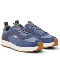 HUGO - Suede Trainers With Driver Sole - Lyst