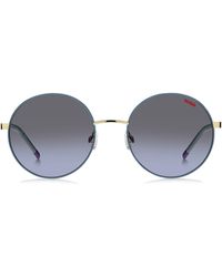HUGO - Sonnenbrille aus Metall mit Bügeln aus Edelstahl - Lyst