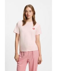 HUGO - Stretch-Jersey Pyjama T-Shirt With Logo Print - Lyst