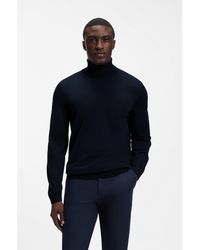 BOSS - Slim-fit Rollneck Sweater In Wool - Lyst