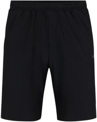 BOSS - Quick-dry Shorts With Decorative Reflective Logo - Lyst