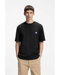HUGO - Cotton-Jersey T-Shirt With Happy Logo - Lyst