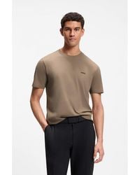 BOSS - Stretch-Cotton T-Shirt With Logo Detail - Lyst