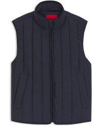 HUGO - Chaleco Con Acolchado Vertical Y Detalle De Logo - Lyst