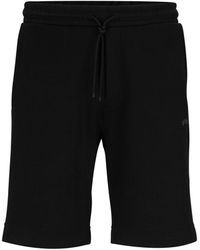 BOSS - Regular-Fit Shorts aus verschiedenen Materialien mit geschwungenem Logo - Lyst